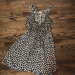 Black, heart pattern dress